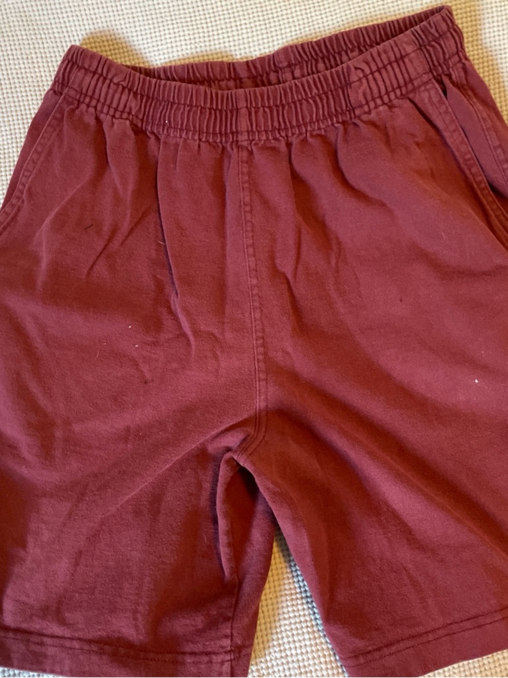 Hanes Men's Athletic Shorts in Burgundy